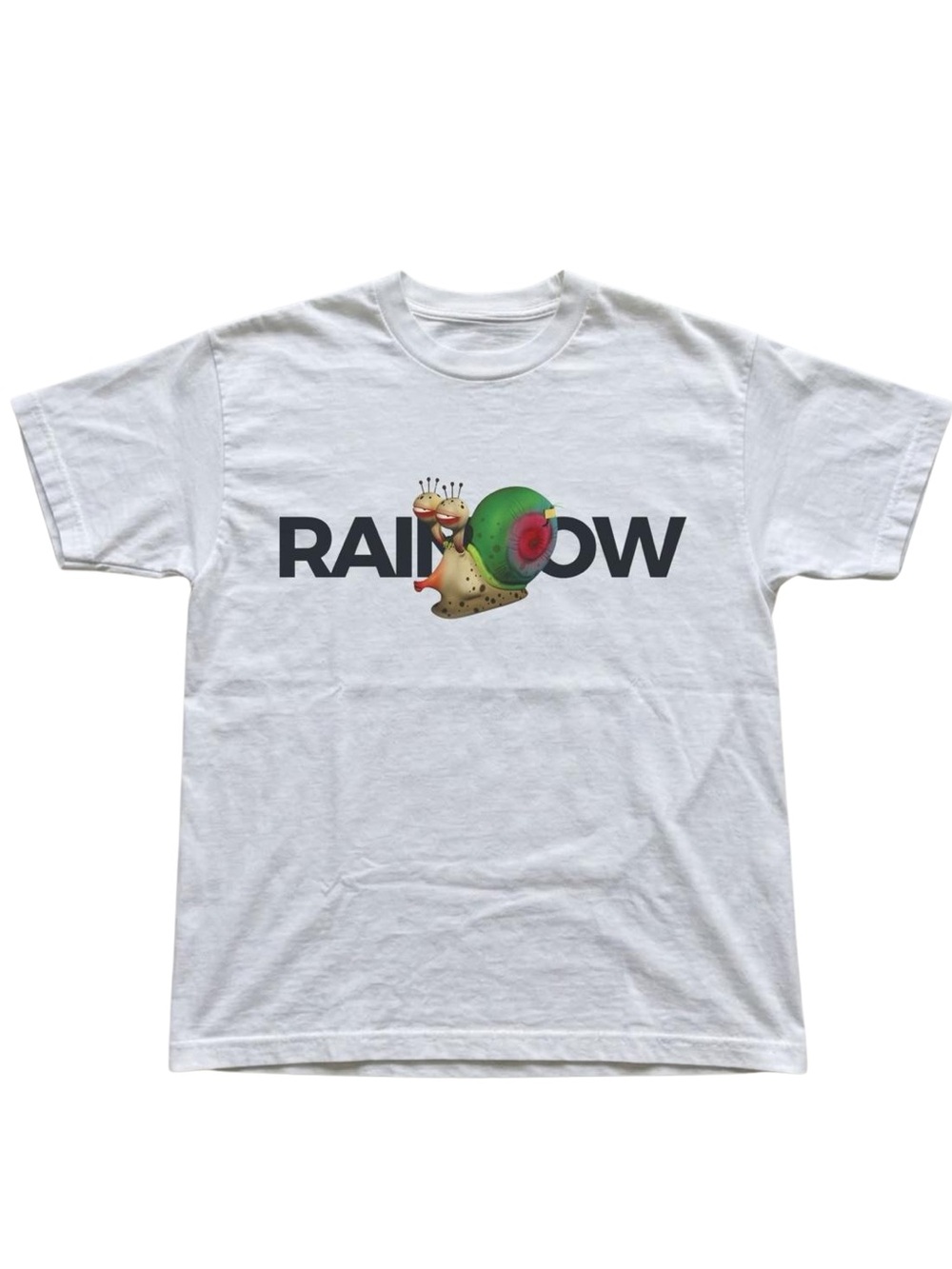 Gildan Rainbow Snail Graphic Tee - White